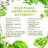 MacroLife Naturals Macro Greens Powder 38 Superfood Probiotic, Antioxidant, Enzyme & Herbal Supplement - Natural Immunity, Energy, Detox - Non-GMO, Vegan, Gluten-Free, Dairy-Free - 10oz (30 Servings)