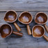 Yardwe Wooden Sauce Dish Creamer Jugs with Handle Mini Sauce Pitcher Milk Creamer Coffee Syrup Jar Server