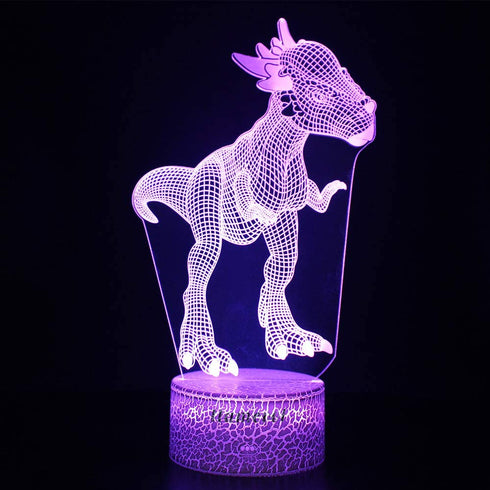 Dinosaur Toy 3D Night Lights for Kids Dino Illusion Lamp Christmas Gift Birthday Boys 7 Color