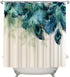 Wallall Peacock Feather Shower Curtain Teal Blue Peafowl Tail Bathroom Curtains Beautiful Natural Wild Living Room Decorations Washable Fabric Bathtub Decor with Hooks 72x72inch