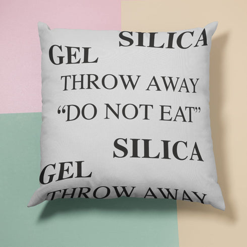 Silica Gel Throw Pillowcases, Lightweight Super Soft Easy Care Pillowcases - 2-Pack, Funny Square Throw Pillow Cover, 16"X16" Decorative Pillowcase Funny Decor Case with Hidden Zipper