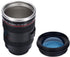 Camera Lens Coffee Mug,Comes with a Musical Note Spoon,Novelty Stainless Steel Camera Lens Mugs for Music Lover Photographer Filmmaker,by POXIWIN