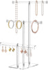 HIIMIEI Jewelry Stand Organizer 3 Tier Acrylic tabletop Jewelry Tower Display for Necklaces Bracelets Earrings