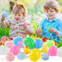Sallyfashion 24 Pcs Easter Egg, Toy Filled Easter Eggs Colorful Plastic Easter Eggs with Mochi Squishy Squeeze Toys Toys Surprise Eggs for Easter Party Favors Easter Theme Party Easter Basket Stuffer