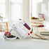 OCTAVO Hand Mixers Electric, Handheld Electric Mixer With Easy Eject Button, 2 Wired Beaters + 2 Dough Hooks And Storage base with Ultra Power 250W - 5 Speed - 120V (white)