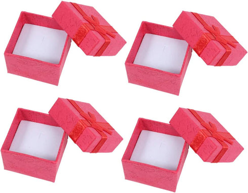 HEMOTON 24pcs Gifts Box Set Jewelry Gift Boxes Cardboard Jewelry Boxes Rings Pendants Earring Necklaces Boxes for Anniversaries Weddings Birthday Red