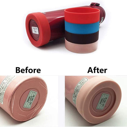 YRMJ 20 PCS 65mm Protective Cup Mat Silicone Sleeve Heat Resistant Water Bottle Holder Insulation Mat Non Slip Cup Mug Coaster 10 Colors 2 of Each Pink
