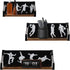 Calenzana Sports Floating Shelves Set of 3, Rustic Wooden Wall Shelf for Boys Men Room Bathroom Bedroom Living Room Decor, Black
