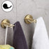 GERZ SUS 304 Stainless Steel Bath Double Coat Hook Towel/Robe Clothes Hook for Bathroom Kitchen Modern Hotel Style Wall Mounted Brushed PVD Zirconium Gold 2 Pack