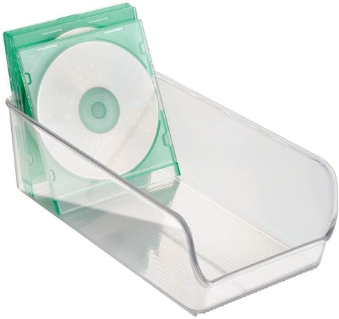 iDesign Linus Plastic Fridge and Freezer Storage Organizer Bin, Clear Container for Food, Drinks, Produce Organization, BPA-Free , 11" x 5.5" x 3.5", Set of 2, Clear