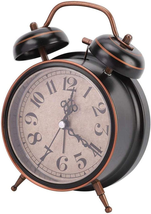 Christmas Carnival Boquite Old Fashioned Alarm Clock, Retro Mechanical Alarm Clock, Old Alarm Clock Traditional Alarm Clock with Night Light (Black)