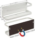 jocabo Magnetic Spice Rack 2 Pack Refrigerator Shelf Wall Mount Metal Seasoning Storage Fridge Organizer Utensils Towel Book Shelves Home Kitchen Jar Containers Holder W 4 Hooks -White (LKJ2B)