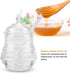 Yosoo Transparent Beehive-Shaped Honey Jar with Dripper Stick for Storing and Dispensing Honey 245ml