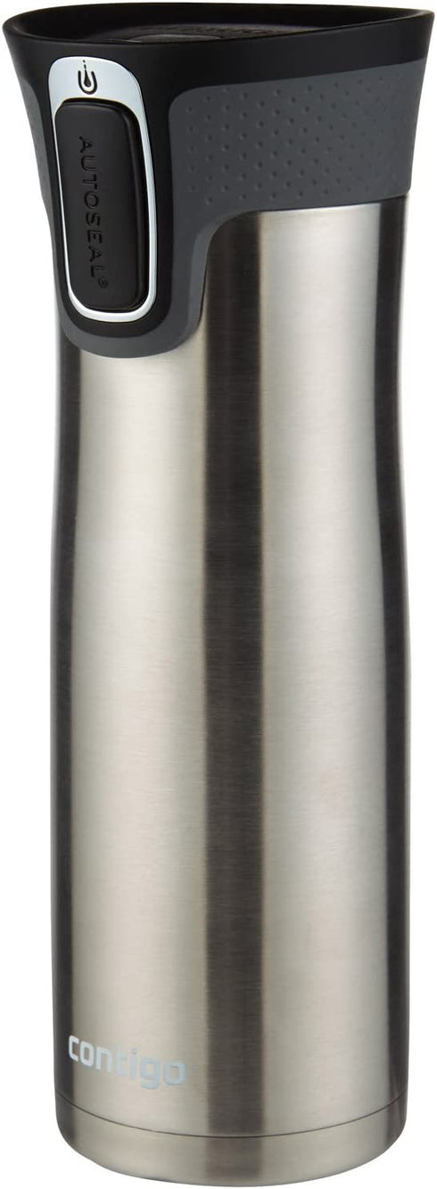 Contigo Autoseal West Loop Vacuum-Insulated Travel Mug, 20 Oz, Stainless Steel
