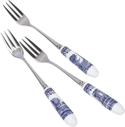 Spode Blue Italian Set of 6 Pastry Forks
