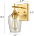 Brass 2 Pack Glass Sconces Clear Glass Wall Sconces Industrial Bathroom Vanity Lighting