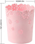 HMANE Wastebasket Super Mini, Hollow Flower Shape Plastic Lidless Wastepaper Baskets Trash Can - S, Mini Size