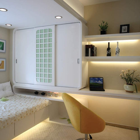 Soft Bright White, 60 LEDs/M, 8.2' (2.5M) RibbonFlex Pro LED Tape Light.