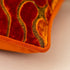Yangest Burnt Orange Velvet Geometric Square Throw Pillow Cover Wavy Line Cushion Case Modern Zippered Pillowcase for Sofa Couch Bedroom Living Room Chair, 18 x 18 Inch