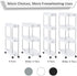 NOTHEIA Slim Storage Cart 3-Tier, Bathroom Organization Slide Out Cart, Laundry Organization and Storage Utility Cart, Snack Cart with Wheels Thin Space Solutions, White