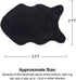 Rainlin Ultra Soft Fluffy Faux Fur Sheepskin Area Rug Modern 2x3 Shaggy Chair Couch Cover Seat Cushion Furry Beside Rugs Non-Slip Mat for Bedroom Floor Sofa Living Room, Black