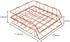 Letter Trays Stacking Supports , Stackable Paper Tray Mesh Collection,Desk File Organizer,Wide Desk File Document for School Home Office Supplies (Rose-Gold)