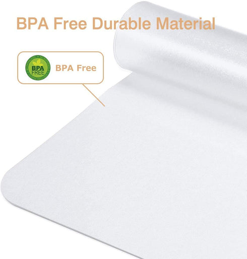 NATRKE Clear PVC Desk Protector Pad, 1.5mm Thick 16 x 32 Inch Transparent Non-Slip Desk Writing Mat for Home, Office