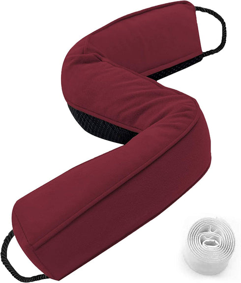 Sunolga 38" Weighted Door Draft Stopper Under Door Noise Air Stopper 2.2LB,Sound Proof Draft Guard for Doors and Windows,Machine Washable - Wine Red