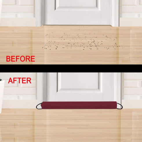 Sunolga 38" Weighted Door Draft Stopper Under Door Noise Air Stopper 2.2LB,Sound Proof Draft Guard for Doors and Windows,Machine Washable - Wine Red