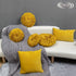 JWH Handmade 3D Sunflower Throw Pillow Covers Decorative Round Flower Accent Pillow Cases Yellow Aesthetic Cushion for Couch Bed Bedroom Home Living Room Farmhouse Decor Gold Cute Shams 12 Inch