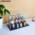 LANSCOERY 3 Steps Clear Acrylic Display Case Assembly Countertop Box Cube Organizer Stand Dustproof Protection Showcase for Action Figures, Toys, Collectibles (3 Tier 9.5x5.5x6.3 Inch, 24x14x16cm)