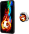 Designed Leopard Print iPhone 7 Plus 8 Plus Case with Buckle Ring 360° Rotatable Silvery Durable Ring Buckle, TPU Black Antiskid Tread Phone Case for iPhone 7 Plus 8 Plus (Cool Soccer)