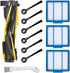 Mochenli Replacement Parts kit for Shark AV911S EZ IQ R101AE (RV1001AE),IQ R101 (RV1001) AV970 AV993 AV992 Robot Vacuum Cleaner, Accessories Pack of 6 Side Brushes, 3 Hepa Filters, 1 Main Brush
