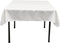 LA Linen Polyester Poplin Washable Square Tablecloth, Stain and Wrinkle Resistant Table Cover 52x52, Fabric Table Cloth for Dinning, Kitchen, Party, Holiday 52 by 52-Inch, White