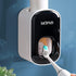 MOPMS Toothpaste Dispenser Wall Mounted for Bathroom Automatic Toothpaste Squeezer for Kids and Adult (Black-1Pcs)