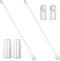 Yalikop 24 Inches 2 Pieces Blind Wand Vertical Blinds Replacement Parts Blind Rod with Hook and Grip Clear Plastic Blind Opener Long Window Blind Stick Tilt Rod