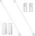 Yalikop 24 Inches 2 Pieces Blind Wand Vertical Blinds Replacement Parts Blind Rod with Hook and Grip Clear Plastic Blind Opener Long Window Blind Stick Tilt Rod