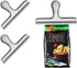 Winloop 10 PCS 4.72" Wide Big Size Heavy Duty Stainless Steel Chip Bag Clips,Food Clips For Air Tight Seal Grips Food Sealing Clamp Coffee Snack Bag Clip,Photo Paper Clamp,Home Kitchen Office(Large)