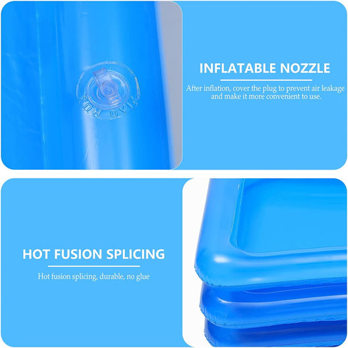 DOITOOL 4PCS Inflatable Serving Bar Salad Ice Tray Food Drink Containers, Small Inflatable Buffet Cooler for Party Picnic Camping (Blue)