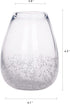 CASAMOTION Flower Vases Hand Blown Glass Home Decor with Rich Bubbles Round Clear Tabletop for Kitchen Dinning Room Small Centerpiece for Living Wedding Party Ornament,6 inch Height
