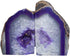 JIC Gem Dyed Purple Natural Agate Bookends Polished 3 to 4 Lbs for Office and Home Decoration 1 Pair with Rubber Bumpers