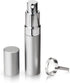 True Martini Atomizer Bar Mister with Refillable Funnel for Vermouth Spray Glass Canister with Stainless Steel Case, 1 Count (Pack of 1), Silver