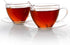 Teabloom Royal Teacup and Saucer Set 2-Pack Standard Teacup Size 6 OZ/ 180 ML Capacity Crystal Clear Classic Design Premium, Healthful Borosilicate Glass Durable and Heat Resistant