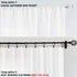 FMFUNCTEX Sheer White Curtains 45 Inch Length Linen Textured Light Filtering Semi Sheer Window Curtains for Small Window Laundry Room Bedroom Rod Pocket 2 pcs