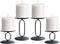 NiceAI Candlestick Holders Set Candle Holder Candelabra Candle Stands Wedding Centerpieces for Tables Fireplace Screens Decorative Black Set of 4