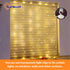 HXWEIYE Short Curtain Lights for Small Window, 3.3x5Ft Warm White Fairy Light with Timer & 8 Clips for Bedroom, Battery Powered 96Led String Light for Indoor Weddings Party Garden Wall Decor