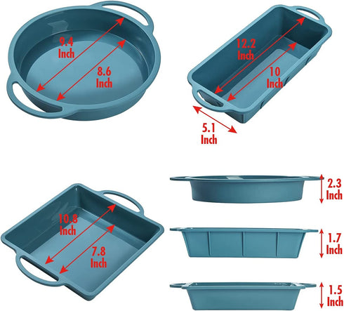 Silicone Bakeware Set- Silicone Baking Pans - Silicone Muffin Donut Molds To encounter Non-Stick Silicone Baking Molds with Metal Reinforced Frame More Strength?3 Pack?