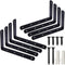 8 Pcs Black L Corner Bracket Stainless Steel Heavy Duty L Shaped Joint Right Angle Shelf Bracket Support Wall Hanging by STARVAST (Come with Screws)