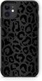 XUNQIAN Compatible for iPhone 12 Case, iPhone 12 Pro Case, Black Leopard Cheetah Animal Skin Print Art Thin Soft Black TPU +Tempered Mirror Protective Case for Apple 12/12 Pro (for iPhone 12/12 Pro)