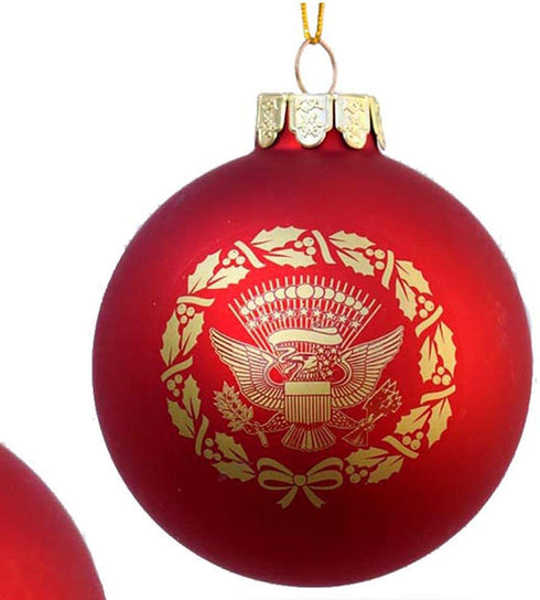 Kurt S. Adler 80MM Trump Merry Christmas Again Glass Ornament, Multi